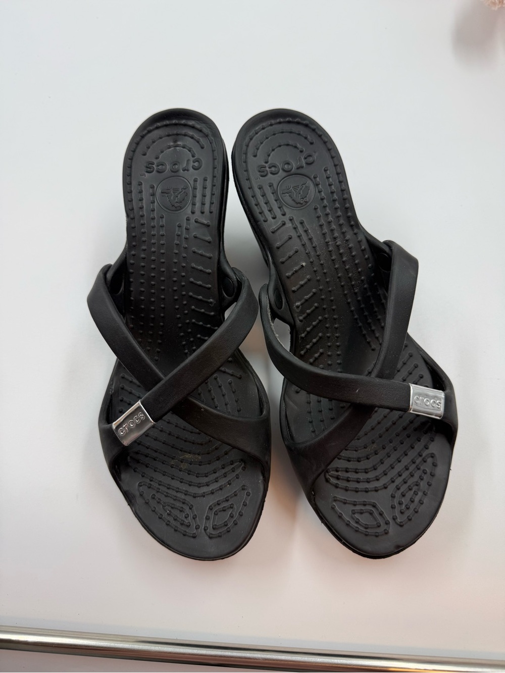 Crocs Women Cyprus iv Heel Sandals Size 9
